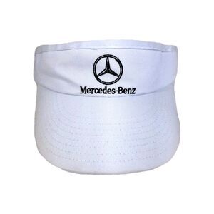 Original Mercedes Benz White Visor Adjustable Sun Hat Embroidered Cap Unisex